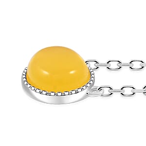 Butterscotch Amber Necklace in Sterling Silver 16 Inches