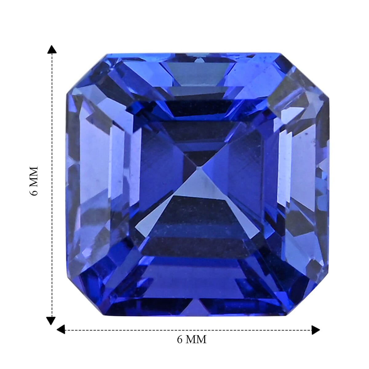 Asscher Cut AAAA Tanzanite (Sqr 6x6 mm) 1.20 ctw