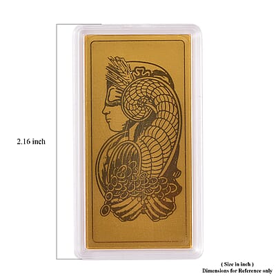 24K Gold Lady Fortuna Blessing Emboss Sheet 55x30mm 100mg