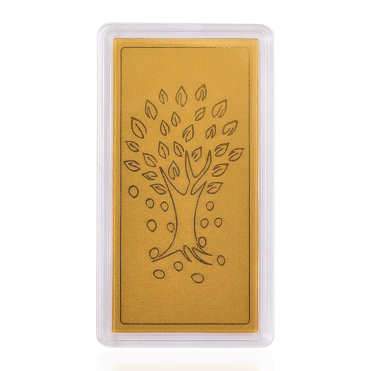 24K Gold Tree of Life Emboss Sheet 55x30mm 100mg image number 0