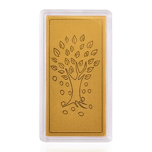 24K Gold Tree of Life Emboss Sheet 55x30mm 100mg