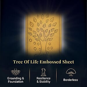24K Gold Tree of Life Embossed Sheet 55x30mm 100mg