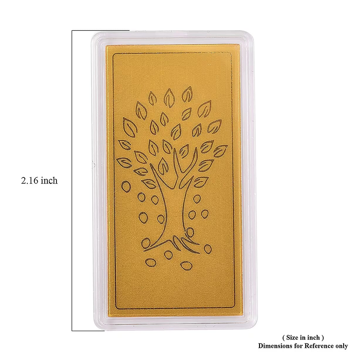 24K Gold Tree of Life Embossed Sheet 55x30mm 100mg image number 5