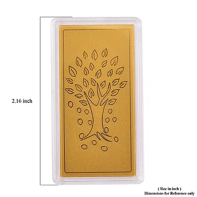 24K Gold Tree of Life Embossed Sheet 55x30mm 100mg