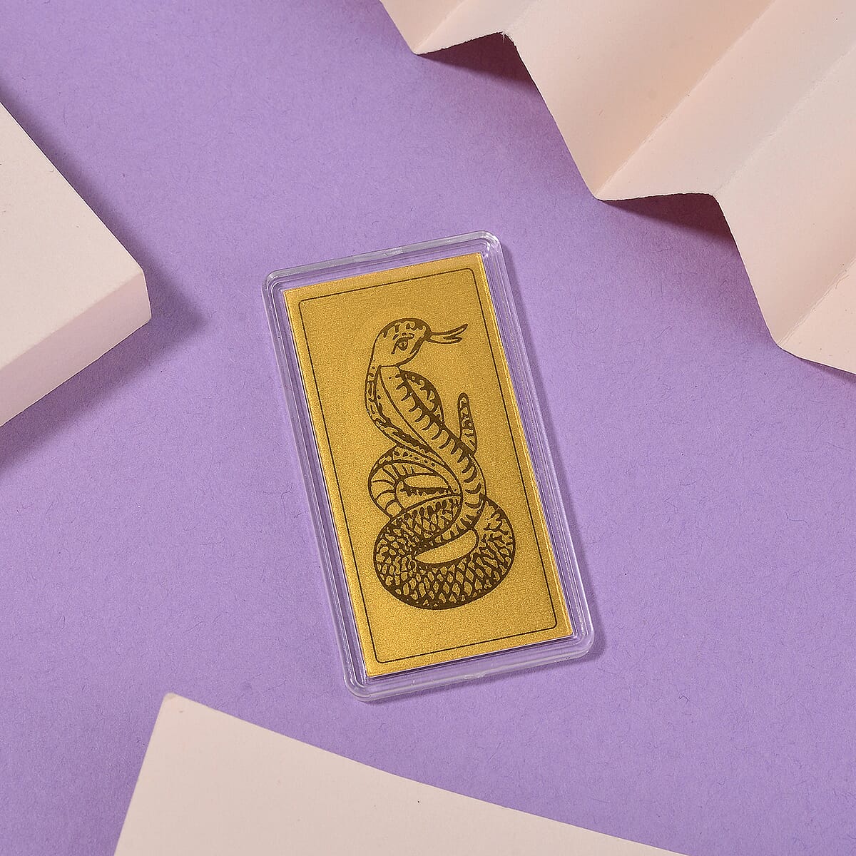 24K Gold Serpent Emboss Sheet 55x30mm 100mg image number 1