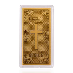 24K Gold Holy Bible Emboss Sheet 55x30mm 100mg