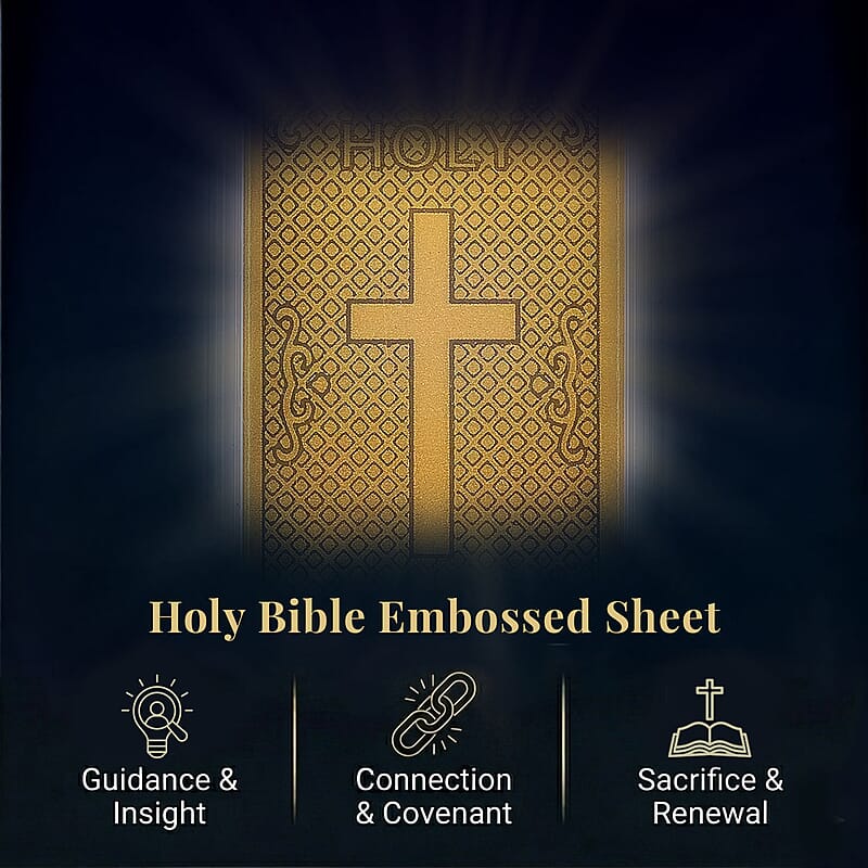 24K Gold Holy Bible Emboss Sheet 55x30mm 100mg