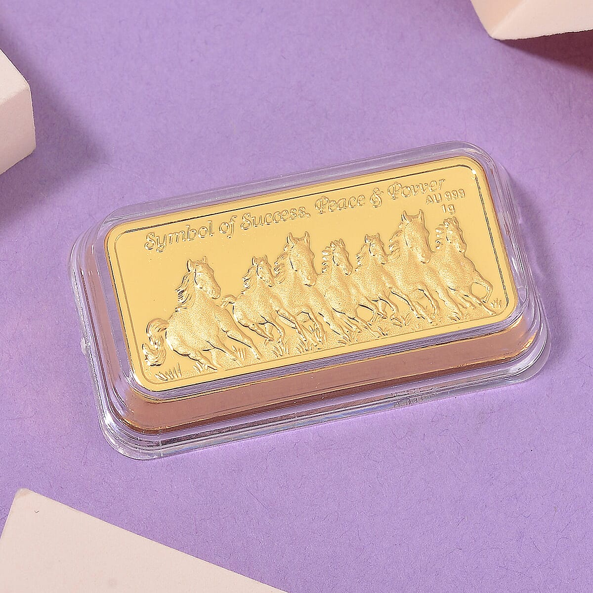 Doorbuster 24K Golden Fortune Seven Horse Emboss Sheet 40x20mm (1g) image number 1