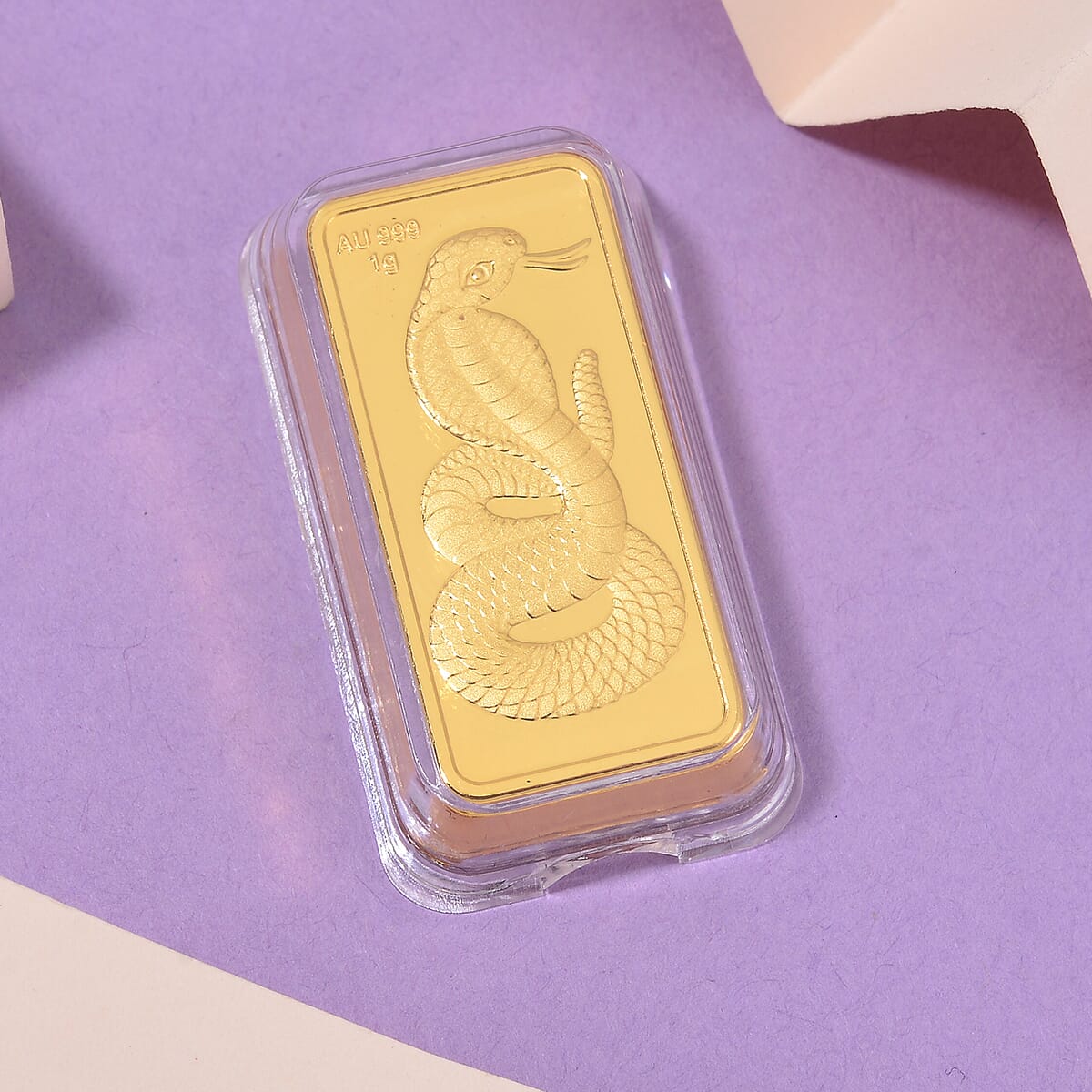 24K Gold Serpent Emboss Sheet 40x20 mm 1 Grams image number 1