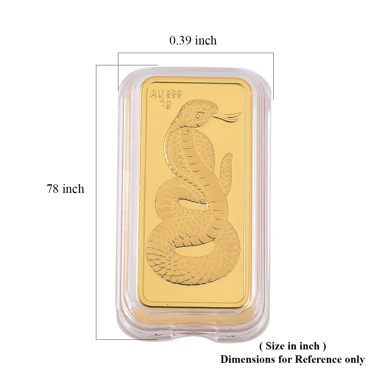 24K Gold Serpent Emboss Sheet 40x20 mm 1 Grams image number 4
