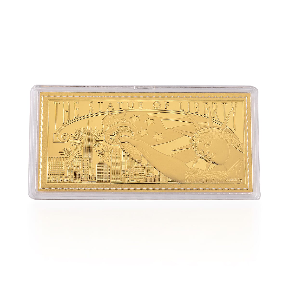 Doorbuster 24K Golden Statue of Liberty Emboss Sheet 103x49mm (1 g) image number 0
