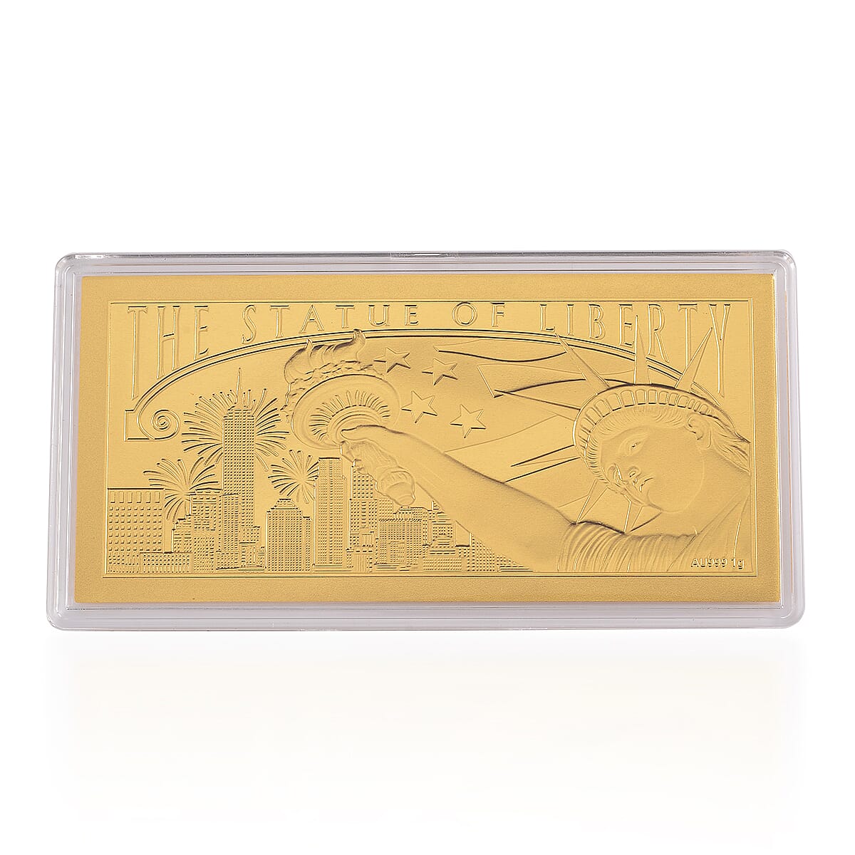 Doorbuster 24K Golden Statue of Liberty Emboss Sheet 103x49mm (1 g) image number 3
