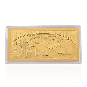 Doorbuster 24K Golden Statue of Liberty Emboss Sheet 103x49mm (1 g)