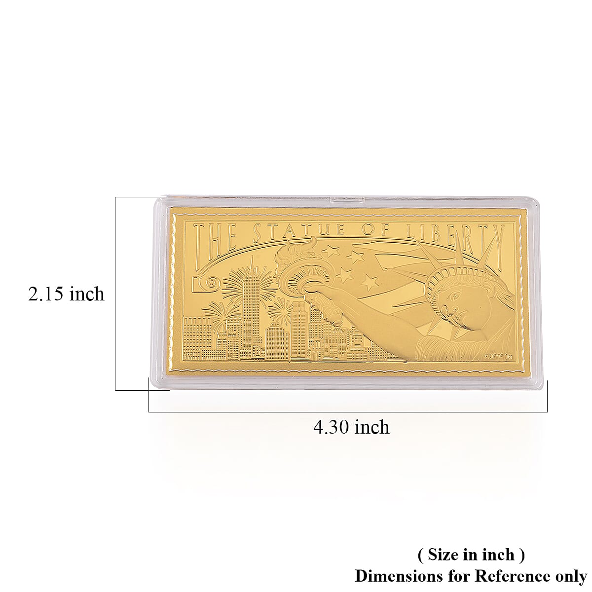 Doorbuster 24K Golden Statue of Liberty Emboss Sheet 103x49mm (1 g) image number 4