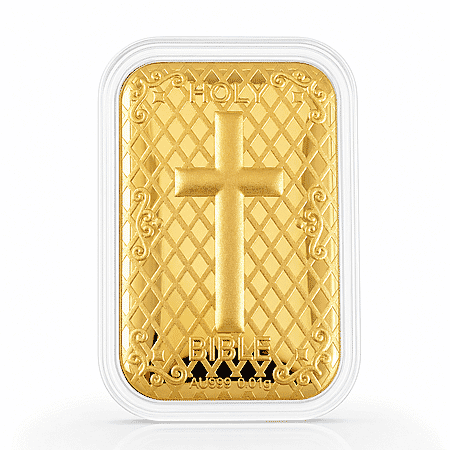 24K Gold Holy Bible Emboss Sheet 31x45.5mm 10mg - Product card gallery slide 1 (10177985610041)