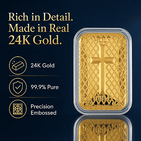 24K Gold Holy Bible Emboss Sheet 31x45.5mm 10mg - Product card gallery slide 2 (10177985610041)