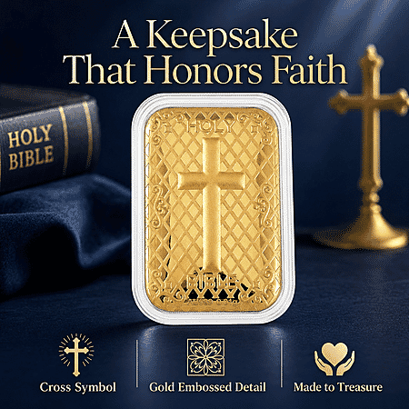 24K Gold Holy Bible Emboss Sheet 31x45.5mm 10mg - Product card gallery slide 3 (10177985610041)