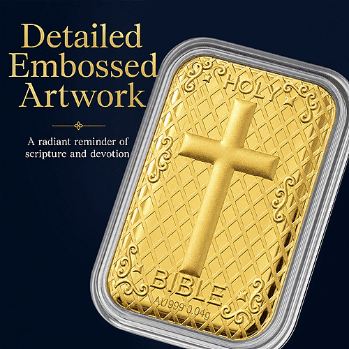 24K Gold Holy Bible Emboss Sheet 31x45.5mm 10mg - Product card gallery slide 4 (10177985610041)