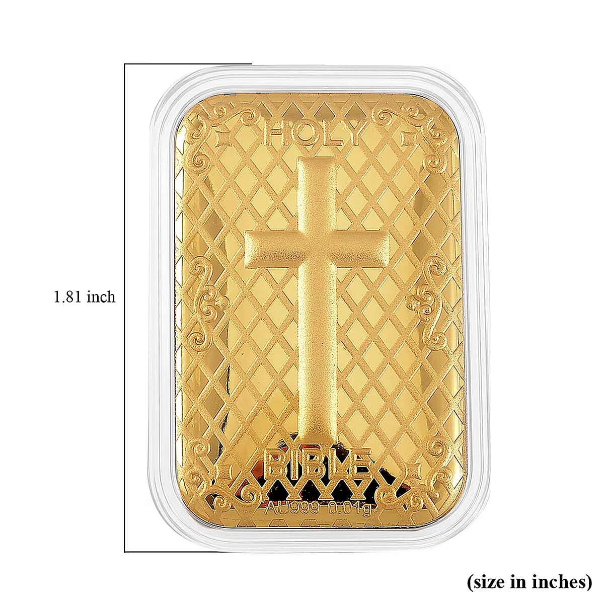24K Gold Holy Bible Emboss Sheet 31x45.5mm 10mg image number 5