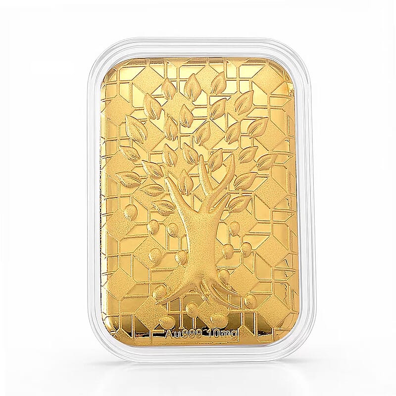 24K Gold Tree of Life Emboss Sheet 31x45.5mm 10mg