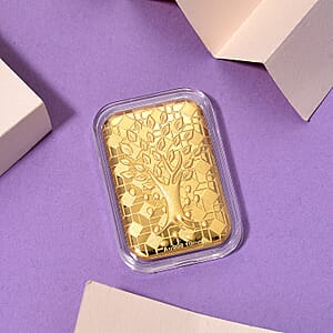 24K Gold Tree of Life Emboss Sheet 31x45.5mm 10mg (Del. in 7-10 Days)