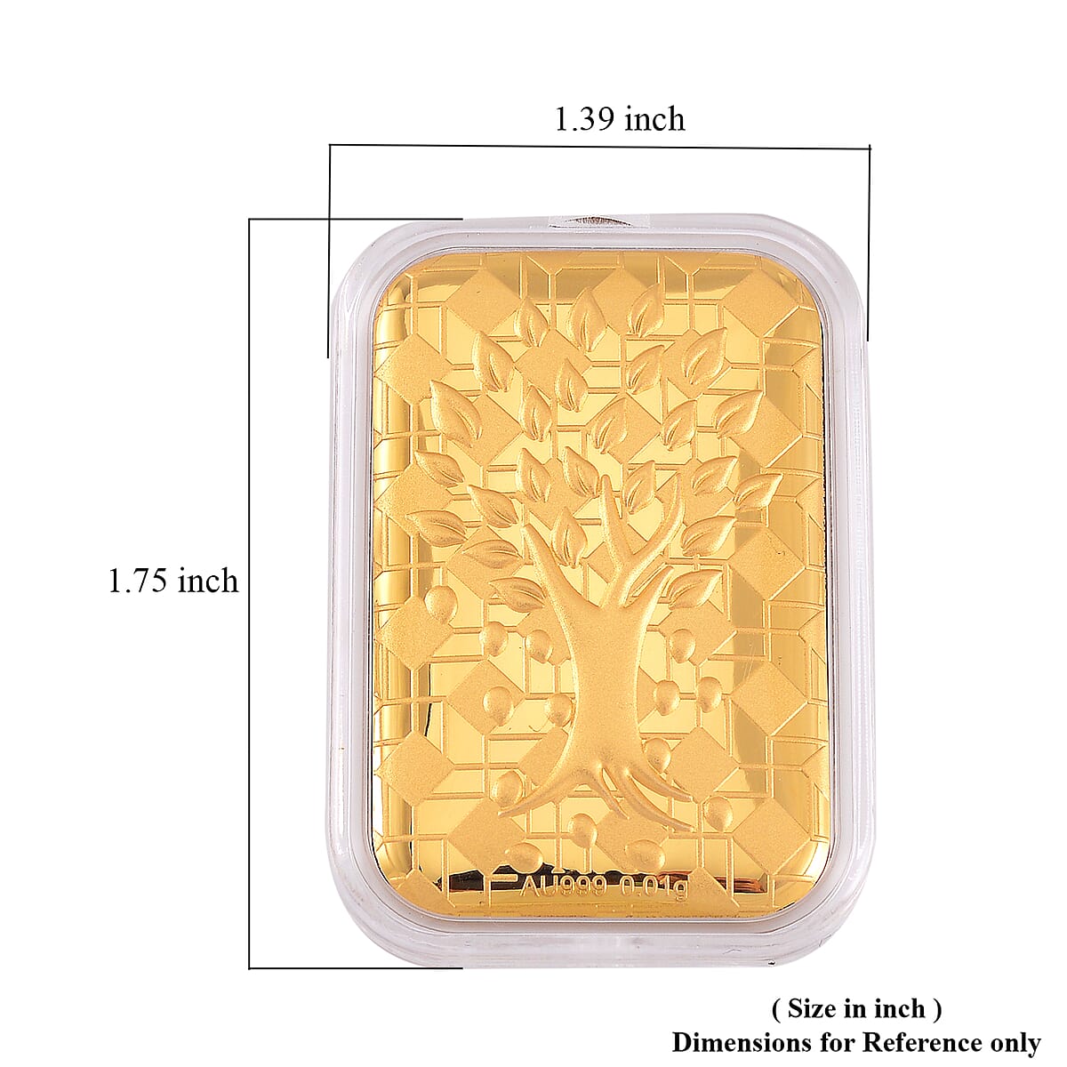 24K Gold Tree of Life Emboss Sheet 31x45.5mm 10mg image number 4
