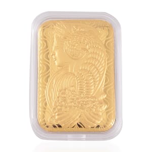 24K Gold Lady Fortuna Blessing Emboss Sheet 31x45.5mm 10mg
