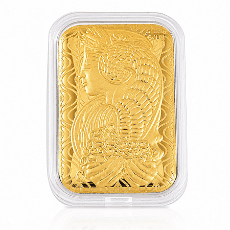 24K Golden Lady Fortuna Blessing Emboss Sheet 31x45.5mm 10mg - Product card gallery slide 1 (10177986265401)