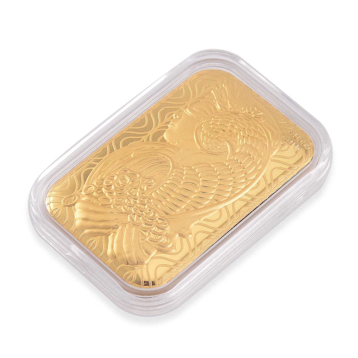 24K Gold Lady Fortuna Blessing Emboss Sheet 31x45.5mm 10mg image number 2