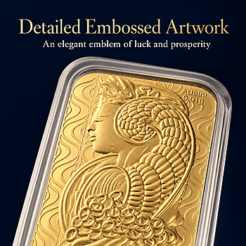 24K Golden Lady Fortuna Blessing Emboss Sheet 31x45.5mm 10mg - Product card gallery slide 4 (10177986265401)