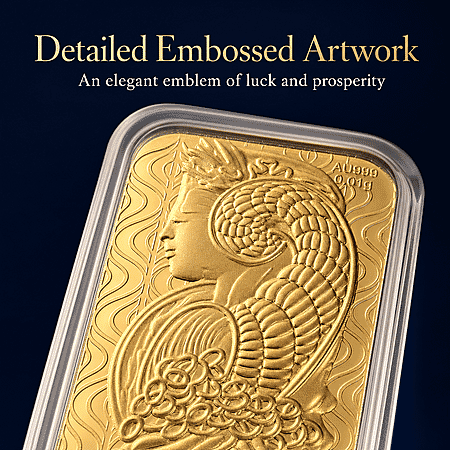24K Golden Lady Fortuna Blessing Emboss Sheet 31x45.5mm 10mg - Product card gallery slide 4 (10177986265401)