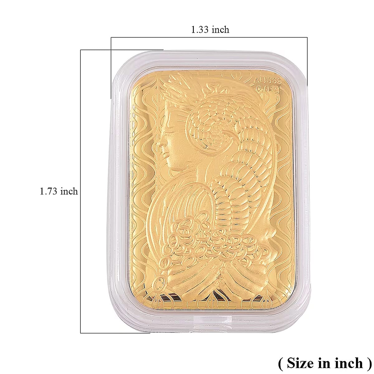  24K Golden Lady Fortuna Blessing Emboss Sheet 31x45.5mm 10mg image number 5