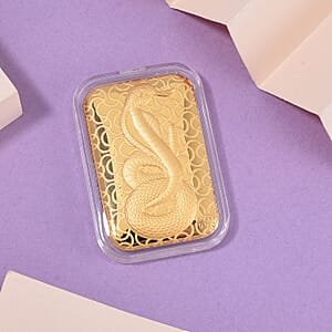 24K Yellow Gold Serpent Emboss Sheet 31x45.5mm 10mg