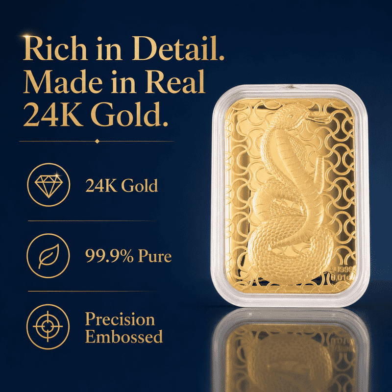 Serpent 24k Gold Embossed Sheet 10mg