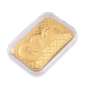 24K Yellow Gold Serpent Emboss Sheet 31x45.5mm 10mg