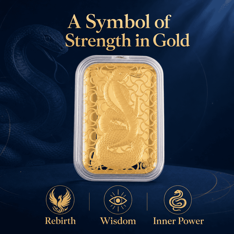 Serpent 24k Gold Embossed Sheet 10mg