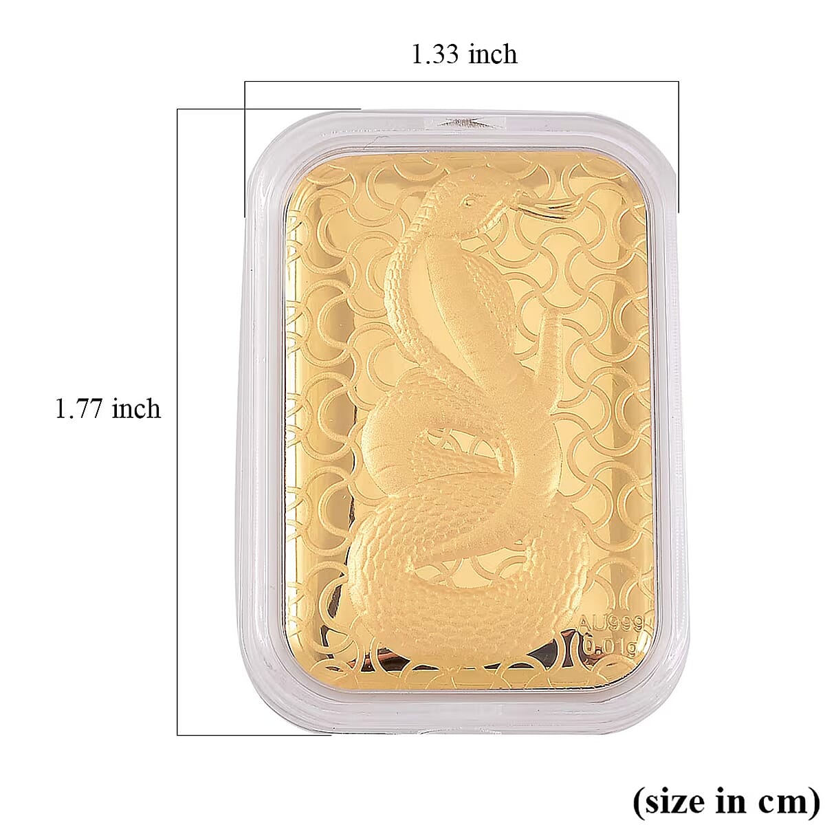 24K Yellow Gold Serpent Emboss Sheet 31x45.5mm 10mg image number 5