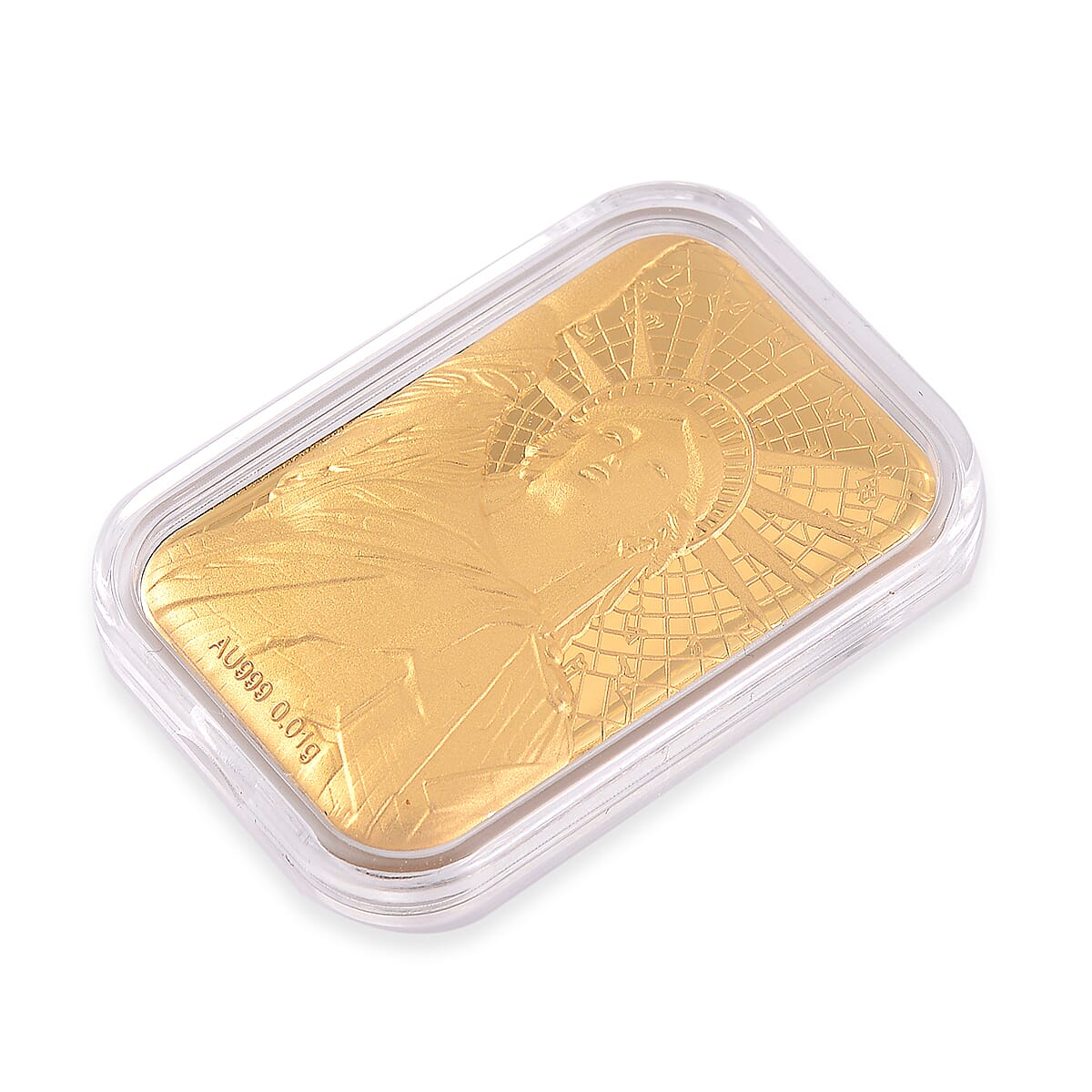 24K Gold Statue of Liberty Emboss Sheet 31x45.5mm 10mg image number 2