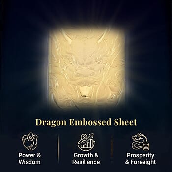 24K Golden Dragon Emboss Sheet 31x45.5mm 10mg - Product card gallery slide 3 (10177986101561)
