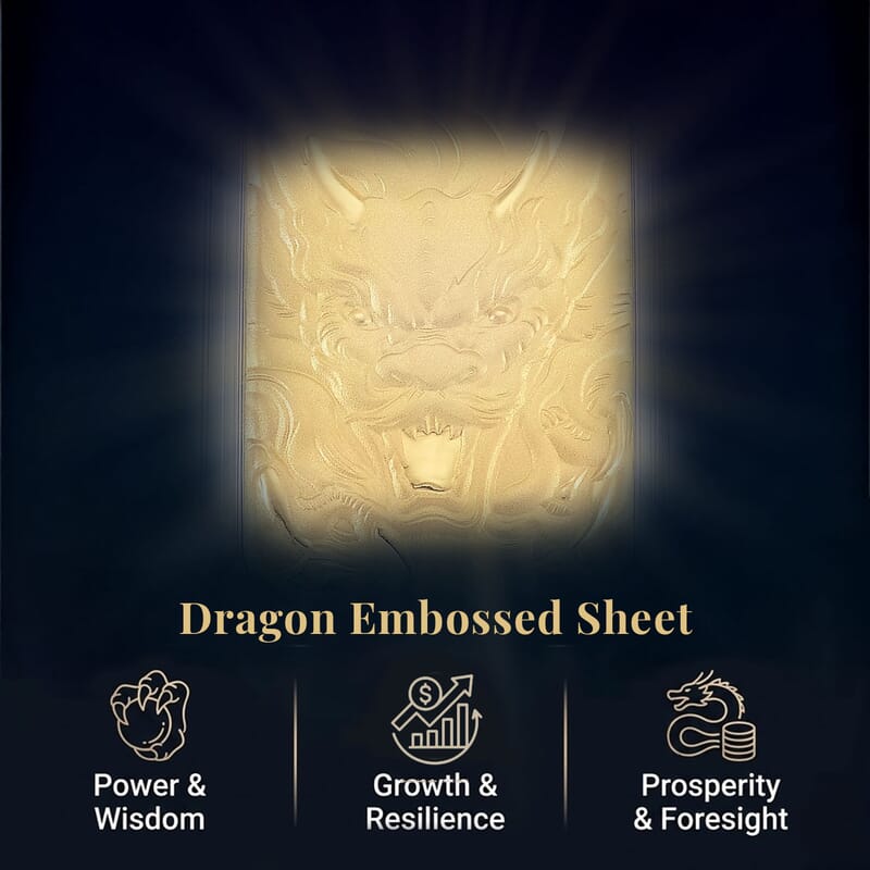 Dragon 24k Gold Embossed Sheet 10mg