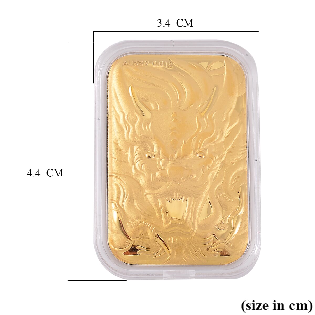 24K Gold Dragon Emboss Sheet 31x45.5mm 10mg image number 4