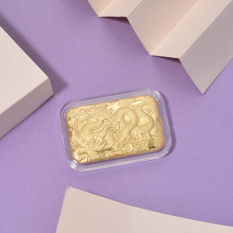 24K Golden Dragon Emboss Sheet 31x45.5mm