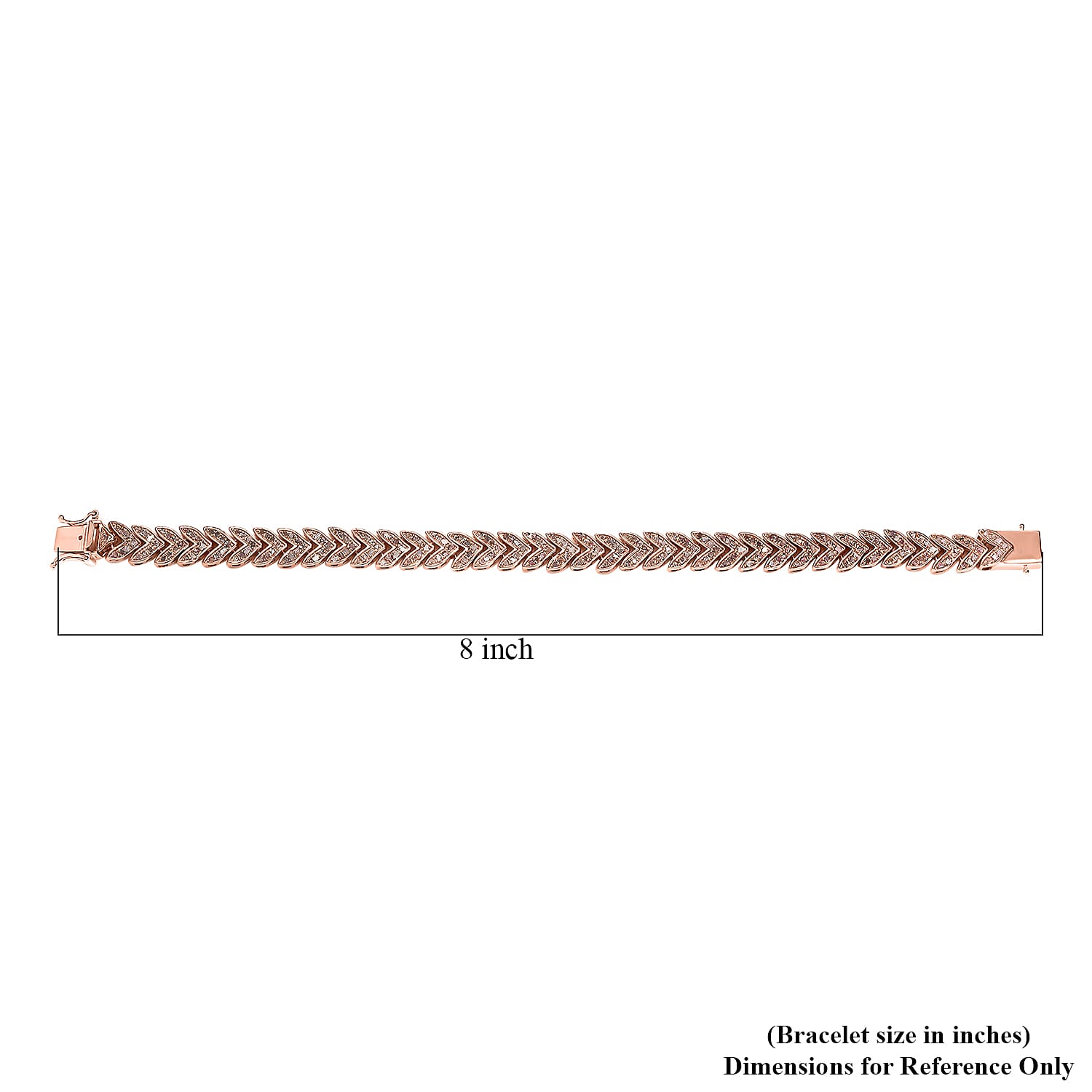 D'Joy Uncut Natural Pink Diamond Bracelet in 18K Vermeil RG Over Sterling Silver (8.00 In) 1.50 ctw