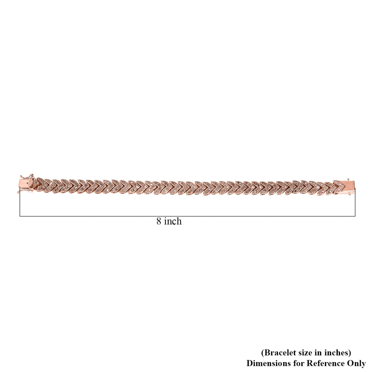 D'Joy Uncut Natural Pink Diamond 1.50 ctw Bracelet in 18K Vermeil Rose Gold Over Sterling Silver (8.00 In) image number 4