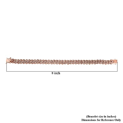 D'Joy Uncut Natural Pink Diamond Bracelet in 18K Vermeil RG Over Sterling Silver (8.00 In) 1.50 ctw