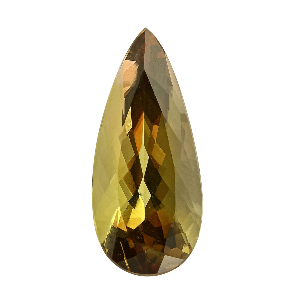 Certified & Appraised AAAA Jenipapo Andalusite (Pear Free Size) 5.00 ctw image number 0