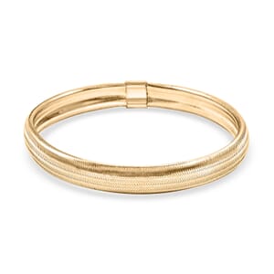 Italian 8mm Flex Domed Stretch Bracelet in 10K Yellow Gold (7.0-8.0In) 2.20 Grams