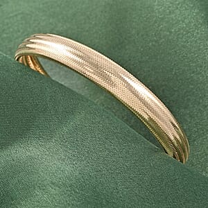 Italian 10K Yellow Gold Domed Stretch Bracelet (7.0-8.0 Inches) (8mm, 2.20 Grams)
