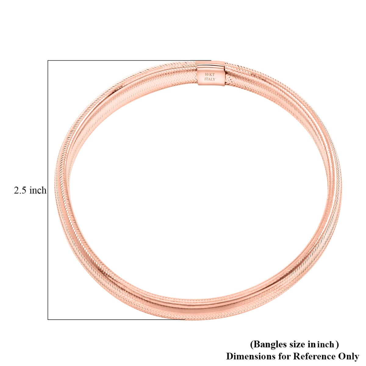 Italian 8mm Flex Domed Stretch Bracelet in 10K Rose Gold (7.0-8.0In) 2.20 Grams image number 4