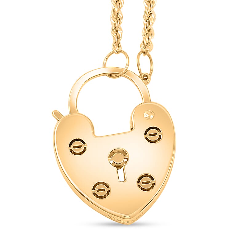 Italian Locket Heart Necklace in 10K Yellow Gold 2.4 Grams 18 Inches